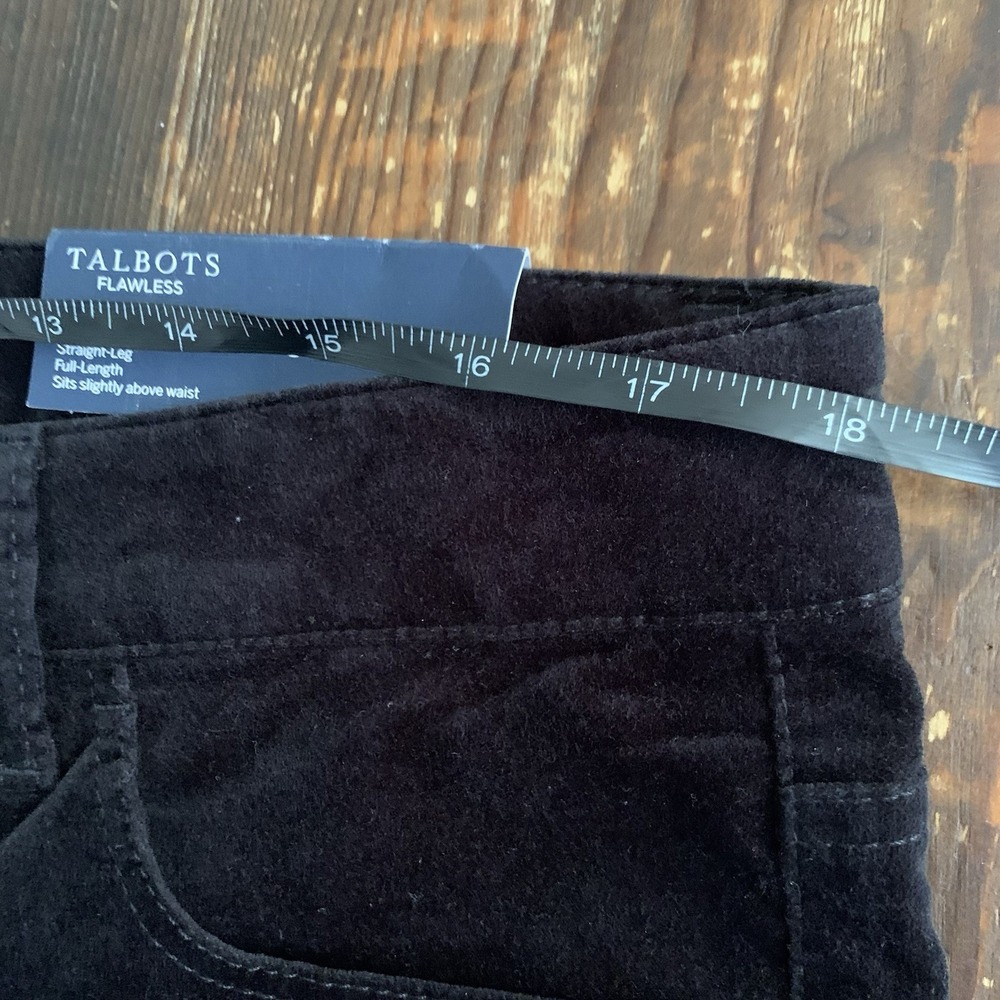Talbots Women's High Waist Straight Leg Corduroy Jeans Size 16P Black - Picture 7 of 10